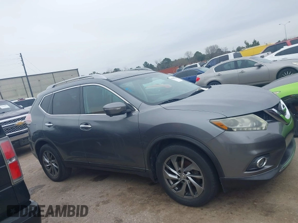 2015 Nissan Rogue SL with VIN 5N1AT2MT9FC875950, listed as a IAAI auction lot 41621949 with 107,605 mi miles. Bid and sale history available at carsss.com. Image 13.