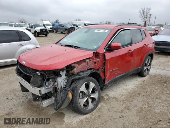 2018 Jeep Compass Latitude with VIN 3C4NJCBB8JT240940, listed as a Copart auction lot 49711225 with 133,449 mi miles and Salvage Title. Bid and sale history available at carsss.com. Image 1.