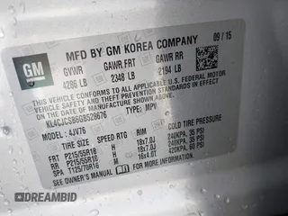 2016 Buick Encore Leather with VIN KL4CJCSB6GB528676, listed as a IAAI auction lot 41800878 with 41,796 mi miles and . Bid and sale history available at DreamBid. Image 9.