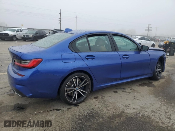 2021 BMW 3 Series M340i xDrive with VIN 3MW5U9J09M8B54986, listed as a Copart auction lot 81604134 with 0 mi miles and Salvage Title. Bid and sale history available at carsss.com. Image 3.