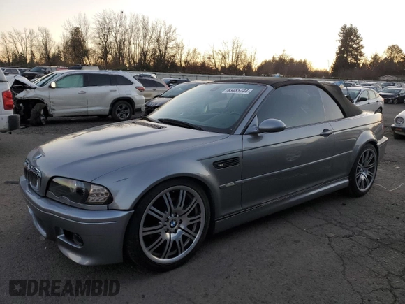 2003 BMW 3 Series M3 with VIN WBSBR93493PK03619, listed as a Copart auction lot 83485744 with 139,652 mi miles and Clean Title. Bid and sale history available at carsss.com. Image 1.