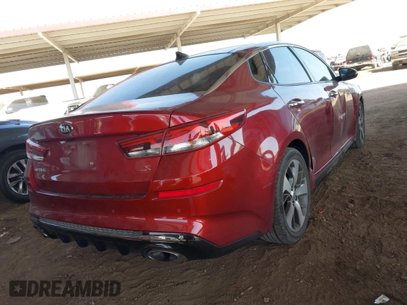 2019 Kia Optima LX with VIN 5XXGT4L31KG310064, listed as a IAAI auction lot 41703047 with 177,590 mi miles. Bid and sale history available at carsss.com. Image 4.