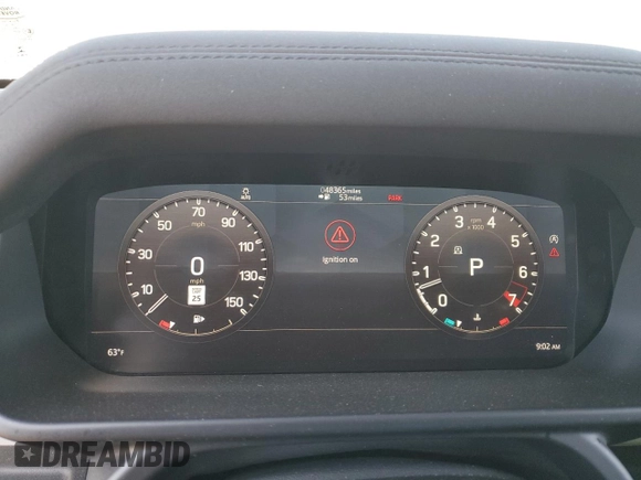 2020 Land Rover Defender SE with VIN SALEP7EU2L2019219, listed as a Copart auction lot 54398655 with 48,365 mi miles and Salvage title. Bid and sale history available at DreamBid. Image 9.