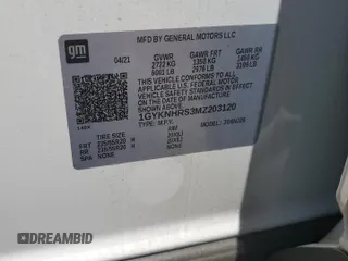 2021 Cadillac XT5 AWD Sport with VIN 1GYKNHRS3MZ203120, listed as a Copart auction lot 52539475 with Not provided miles and Salvage title. Bid and sale history available at DreamBid. Image 13.
