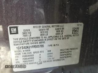 2015 Cadillac Escalade ESV Platinum z VIN 1GYS4UKJ1FR565785, wystawiony jako Copart lot #41651755 z przebiegiem 165 197 mil mil oraz Szkoda całkowita • Salvage title. Historia ofert i sprzedaży dostępna na DreamBid. Obrazek 13.