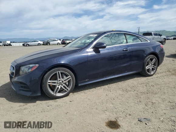 2018 Mercedes-Benz E-Class E 400 with VIN WDD1J6FB5JF027681, listed as a Copart auction lot 52737645 with 25,867 mi miles and Salvage Title. Bid and sale history available at carsss.com. Image 1.