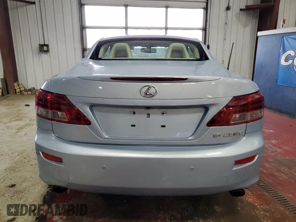 2011 Lexus IS 250 C с VIN JTHFF2C24B2521178, выставлен на аукционе Copart как лот 49988795 с пробегом Не указан миль и Списание • Salvage title. История ставок и продаж доступна на DreamBid. Изображение 6.