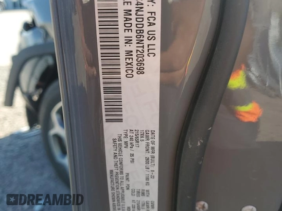2022 Jeep Compass Trailhawk с VIN 3C4NJDDB6NT203698, выставлен на аукционе Copart как лот 62404365 с пробегом 15 340 миль миль и Списание • Salvage title. История ставок и продаж доступна на DreamBid. Изображение 13.