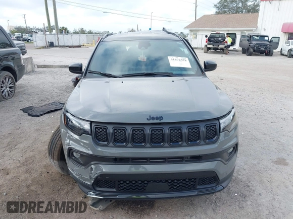 2023 Jeep Compass Latitude with VIN 3C4NJDBN8PT548652, listed as a IAAI auction lot 41572378 with 48,192 mi miles and . Bid and sale history available at carsss.com. Image 12.