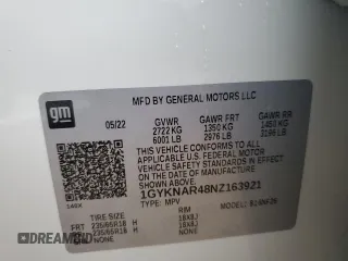 2022 Cadillac XT5 FWD Luxury z VIN 1GYKNAR48NZ163921, wystawiony jako Copart lot #74507874 z przebiegiem 5 723 mil mil oraz Nie do naprawy • Non repairable. Historia ofert i sprzedaży dostępna na DreamBid. Obrazek 14.