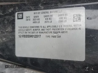2017 Chevrolet Camaro 1LT with VIN 1G1FB3DS6H0122917, listed as a Copart auction lot 48069435 with 69,021 mi miles and Salvage Title. Bid and sale history available at carsss.com. Image 15.