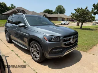 2021 Mercedes-Benz GLS 450 z VIN 4JGFF5KE5MA435106, wystawiony jako Copart lot #59422845 z przebiegiem 85 445 mil mil oraz Czysty tytuł • Clean title. Historia ofert i sprzedaży dostępna na DreamBid. Obrazek 1.