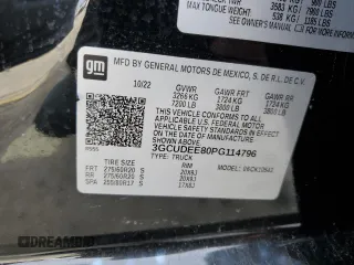 2023 Chevrolet Silverado 1500 RST with VIN 3GCUDEE80PG114796, listed as a Copart auction lot 87941025 with 7,454 mi miles and Salvage Title. Bid and sale history available at carsss.com. Image 13.