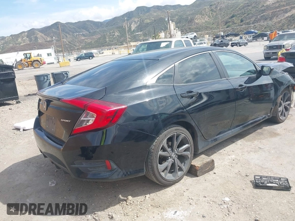 2020 Honda Civic Sedan Sport with VIN 19XFC2F82LE212906, listed as a IAAI auction lot 41915484 with 82,162 mi miles. Bid and sale history available at carsss.com. Image 4.
