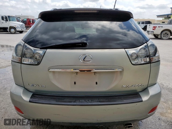2006 Lexus RX 400h with VIN JTJGW31U260004024, listed as a Copart auction lot 57281205 with 166,426 mi miles and Clean title. Bid and sale history available at DreamBid. Image 6.