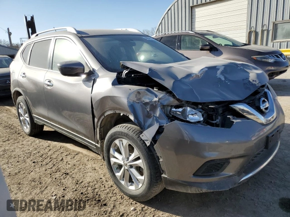 2016 Nissan Rogue SV with VIN KNMAT2MV9GP622515, listed as a Copart auction lot 48576075 with 132,907 mi miles and Salvage Title. Bid and sale history available at carsss.com. Image 4.