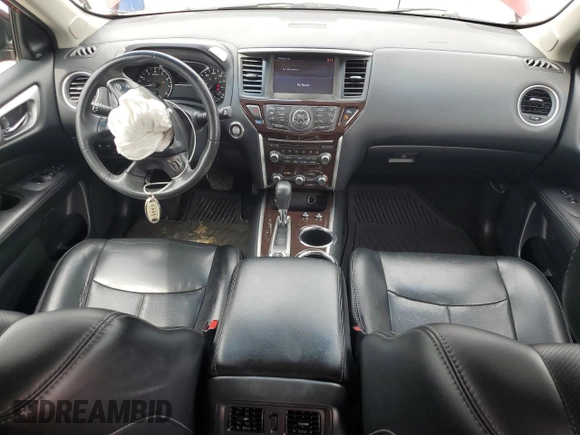 2016 Nissan Pathfinder Platinum with VIN 5N1AR2MM5GC636419, listed as a Copart auction lot 60929575 with 214,138 mi miles and Salvage title. Bid and sale history available at DreamBid. Image 8.