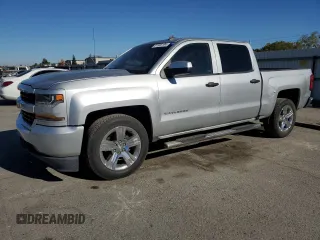 2018 Chevrolet Silverado 1500 Custom with VIN 3GCPCPEC9JG146010, listed as a Copart auction lot 81565184 with 55,390 mi miles and Salvage Title. Bid and sale history available at DreamBid. Image 1.