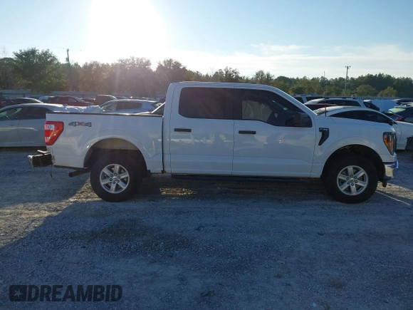 2023 Ford F-150 XL with VIN 1FTEW1EP0PKD78656, listed as a IAAI auction lot 41277719 with 21,825 mi miles. Bid and sale history available at carsss.com. Image 13.