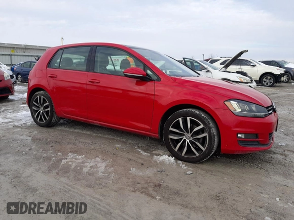 2015 Volkswagen Golf TSI SEL with VIN 3VW217AU2FM083840, listed as a Copart auction lot 45018625 with 111,778 mi miles and Salvage title. Bid and sale history available at DreamBid. Image 4.