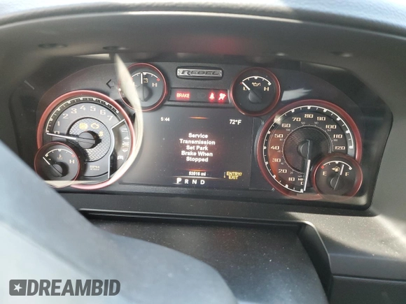 2017 Ram 1500 Rebel with VIN 1C6RR7YTXHS573922, listed as a Copart auction lot 55161855 with 53,516 mi miles and Salvage title. Bid and sale history available at DreamBid. Image 9.