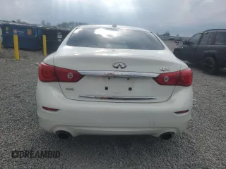 2014 Infiniti Q50 Sport with VIN JN1BV7AR7EM689554, listed as a Copart auction lot 52575755 with 115,553 mi miles and Salvage Title. Bid and sale history available at carsss.com. Image 6.