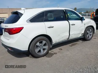2016 Acura MDX with VIN 5FRYD3H25GB009205, listed as a IAAI auction lot 42099950 with 143,254 mi miles and . Bid and sale history available at DreamBid. Image 4.