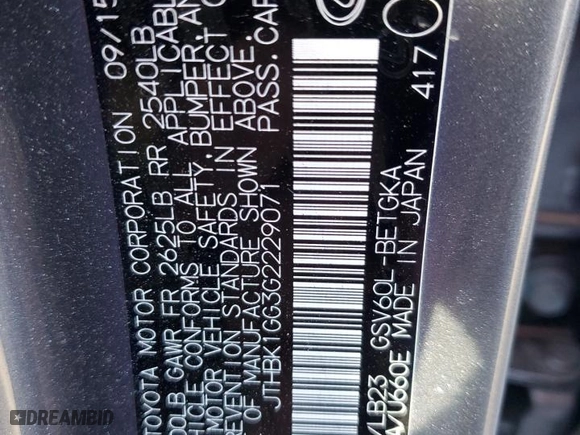 2016 Lexus ES 350 with VIN JTHBK1GG3G2229071, listed as a Copart auction lot 45838805 with 98,013 mi miles and Salvage Title. Bid and sale history available at carsss.com. Image 12.