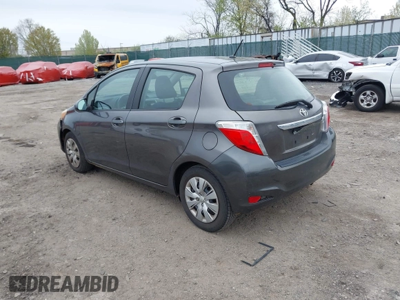 2013 Toyota Yaris L with VIN JTDKTUD30DD563270, listed as a IAAI auction lot 41997725 with 131,663 mi miles. Bid and sale history available at carsss.com. Image 3.