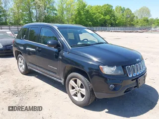 2014 Jeep Compass Latitude with VIN 1C4NJDEB9ED558420, listed as a IAAI auction lot 39277541 with 109,213 mi miles and . Bid and sale history available at carsss.com. Image 1.