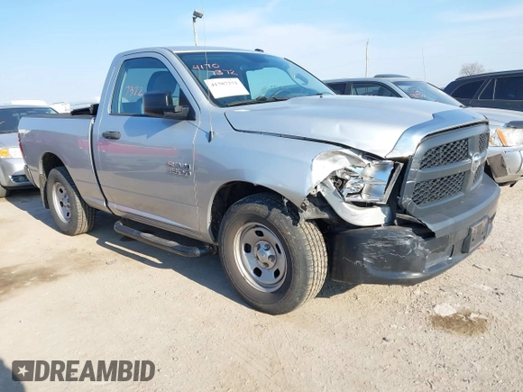 2014 Ram 1500 Express with VIN 3C6JR6AG5EG223055, listed as a IAAI auction lot 41707372 with 97,353 mi miles and . Bid and sale history available at DreamBid. Image 1.