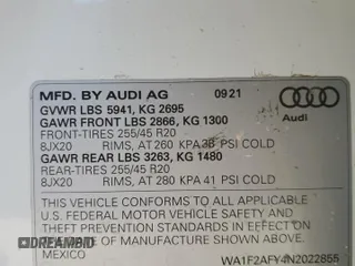 2022 Audi Q5 S line Prestige with VIN WA1F2AFY4N2022855, listed as a Copart auction lot 86198714 with 0 mi miles and Salvage Title. Bid and sale history available at carsss.com. Image 14.