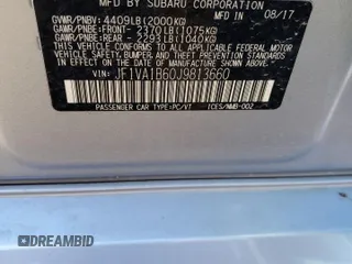 2018 Subaru WRX Premium with VIN JF1VA1B60J9813660, listed as a Copart auction lot 86841134 with 88,456 mi miles and Salvage Title. Bid and sale history available at carsss.com. Image 12.