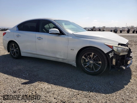 2017 Infiniti Q50 Premium with VIN JN1EV7AP8HM741726, listed as a Copart auction lot 60246915 with 124,696 mi miles and Salvage title. Bid and sale history available at DreamBid. Image 4.