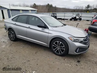 2024 Volkswagen Jetta Sport with VIN 3VWBM7BU3RM091388, listed as a Copart auction lot 47432425 with 18,843 mi miles and Salvage Title. Bid and sale history available at carsss.com. Image 4.