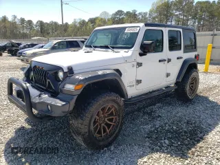 2018 Jeep Wrangler Unlimited Sport z VIN 1C4HJXDN1JW289418, wystawiony jako Copart lot #50494925 z przebiegiem 85 408 mil mil oraz Szkody całkowita. Historia ofert i sprzedaży dostępna na DreamBid. Obrazek 1.
