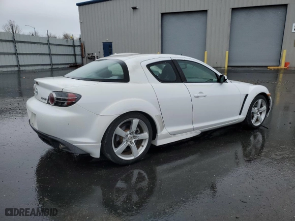 2008 Mazda RX-8 40th Anniversary with VIN JM1FE173280214520, listed as a Copart auction lot 45176825 with 36,967 mi miles and Salvage Title. Bid and sale history available at carsss.com. Image 3.