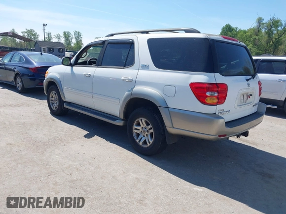 2003 Toyota Sequoia SR5 with VIN 5TDBT44A03S169642, listed as a IAAI auction lot 42094215 with 144,498 mi miles and . Bid and sale history available at DreamBid. Image 3.