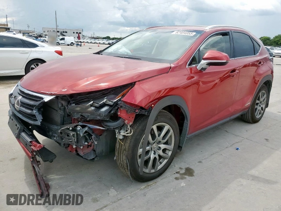2015 Lexus NX 300h с VIN JTJBJRBZ9F2029917, выставлен на аукционе Copart как лот 62404055 с пробегом Не указан миль и Списание • Salvage title. История ставок и продаж доступна на DreamBid. Изображение 1.