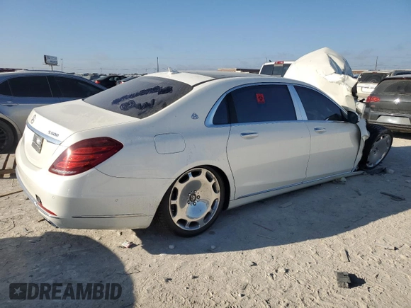 2017 Mercedes-Benz S with VIN WDDUX7GB3HA323645, listed as a Copart auction lot 46950295 with Not Provided miles and Salvage Title. Bid and sale history available at DreamBid. Image 3.