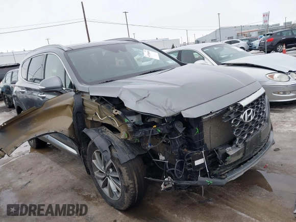 2020 Hyundai Santa Fe SEL with VIN 5NMS3CAD1LH157043, listed as a IAAI auction lot 41706684 with 55,674 mi miles. Bid and sale history available at carsss.com. Image 1.