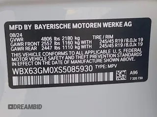 2025 BMW X2 xDrive28i with VIN WBX63GM0XS5085930, listed as a IAAI auction lot 41888651 with 8,157 mi miles. Bid and sale history available at carsss.com. Image 9.