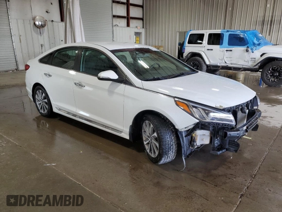 2015 Hyundai Sonata Sport with VIN 5NPE34AF1FH116102, listed as a Copart auction lot 58657855 with 111,726 mi miles and Salvage title. Bid and sale history available at DreamBid. Image 4.