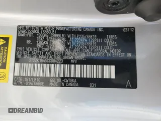 2012 Lexus RX 350 with VIN 2T2ZK1BA5CC084223, listed as a Copart auction lot 52806945 with 166,041 mi miles and Salvage Title. Bid and sale history available at DreamBid. Image 13.