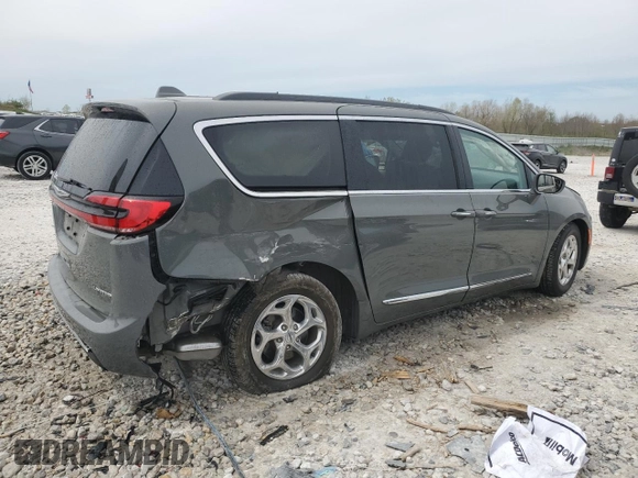 2022 Chrysler Pacifica Limited with VIN 2C4RC1GG9NR104524, listed as a Copart auction lot 54826355 with 57,709 mi miles and Salvage title. Bid and sale history available at DreamBid. Image 3.