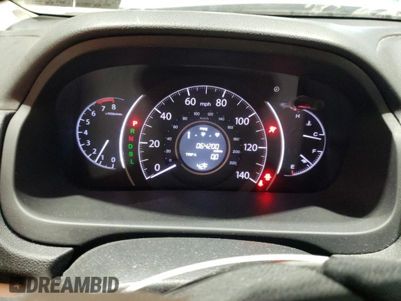 2016 Honda CR-V EX with VIN 2HKRM4H53GH627274, listed as a Copart auction lot 41505185 with 64,200 mi miles and Salvage Title. Bid and sale history available at DreamBid. Image 9.