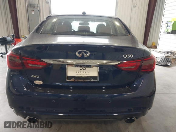 2024 Infiniti Q50 Luxe with VIN JN1EV7BR9RM631852, listed as a IAAI auction lot 40528778 with 2,862 mi miles and . Bid and sale history available at DreamBid. Image 17.