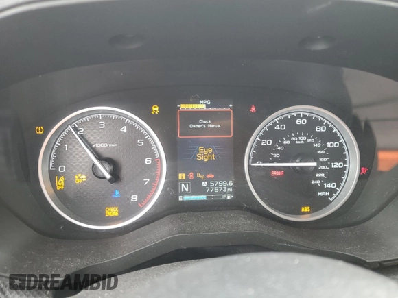 2019 Subaru Forester Premium with VIN JF2SKAGC6KH536286, listed as a Copart auction lot 49733775 with 77,573 mi miles and Salvage Title. Bid and sale history available at carsss.com. Image 9.