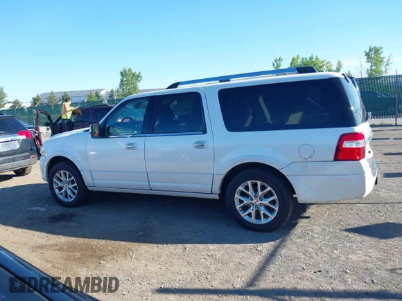 2015 Ford Expedition Max Limited with VIN 1FMJK2ATXFEF06431, listed as a IAAI auction lot 42805495 with 145,905 mi miles and . Bid and sale history available at DreamBid. Image 14.