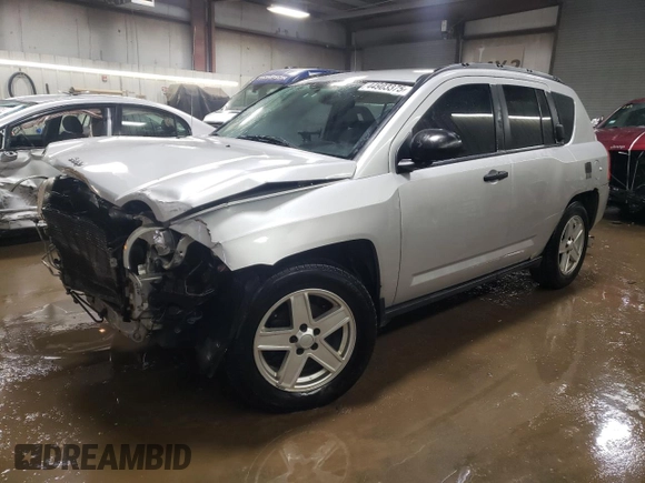 2007 Jeep Compass Sport with VIN 1J8FF47W57D193557, listed as a Copart auction lot 44903375 with 0 mi miles and Salvage Title. Bid and sale history available at carsss.com. Image 1.